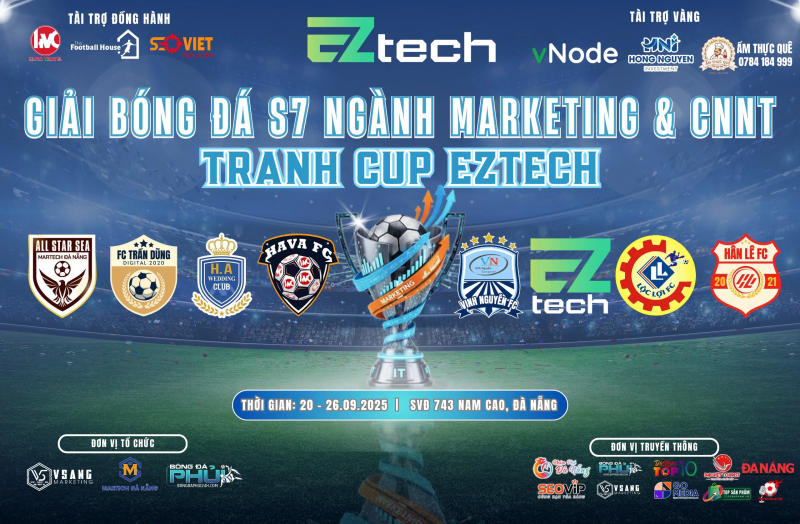 SEOViP tham gia và truyền thông giải bóng đá Marketing – CNTT Đà Nẵng 2025