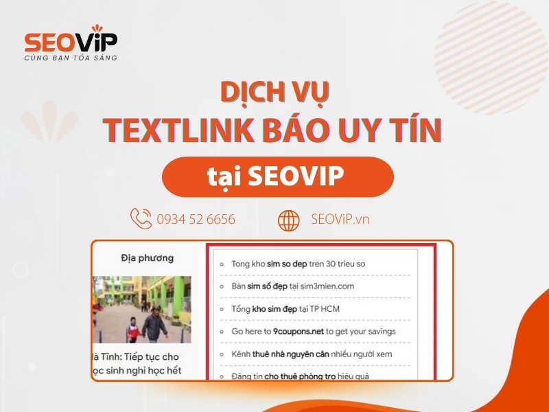 Dịch vụ textlink báo chất lượng tại SEOViP